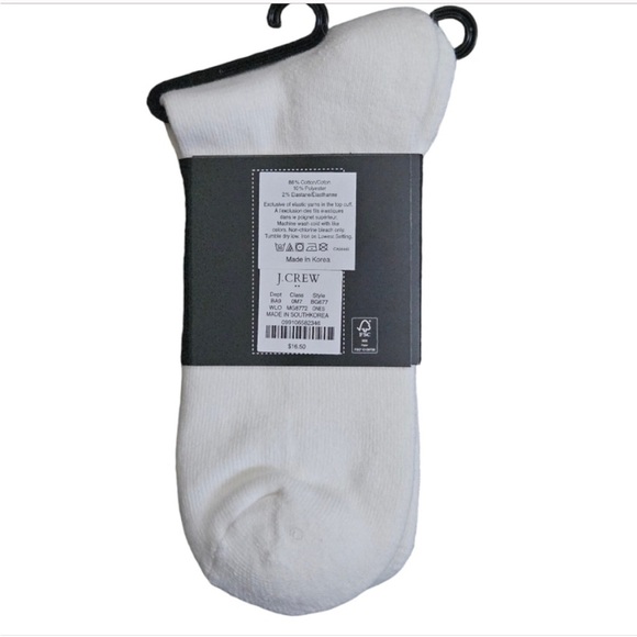 NWT J. WHITE Crew Men's Socks - Picture 2 of 2